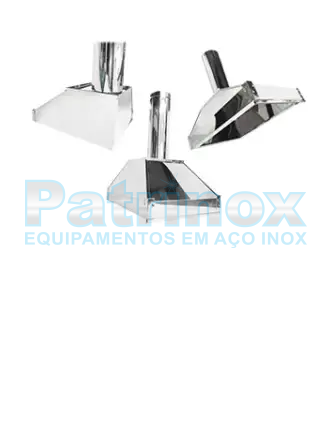 Coifa em aço inox de canto| Patrinox