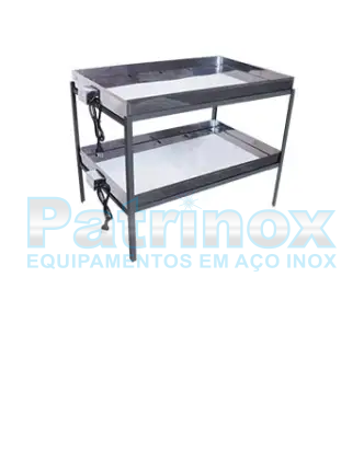 Marmiteiro em aço inox com suporte, dupla | Patrinox