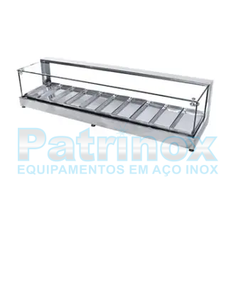 Estufa para salgados Vidro reto de 8mm | Patrinox