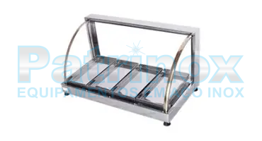 Estufa de Vidro curvo, Em linha 4 bandejas | Patrinox