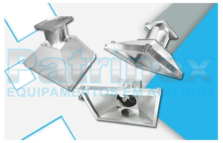  Coifas em chapas galvanizadas com filtro | Patrinox