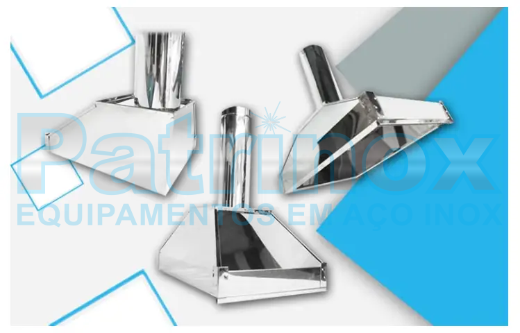  Coifas de canto de aço inoxidavel | Patrinox