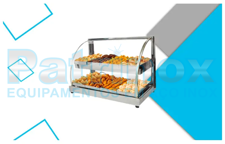  Estufa dupla em aço inox para salgados | Patrinox