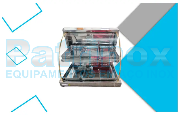  Estufa dupla em aço inox para salgados | Patrinox