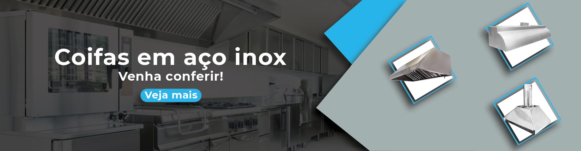 Coifas em aço inox para cozinhas industriais | Patrinox